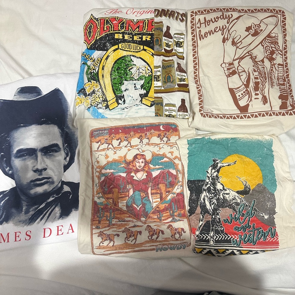 Western Vintage Look Graphic T-Shirts Collection